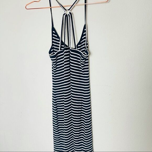 EUC Aeropostale Black Striped Bodycon Dress Medium - Picture 4 of 6